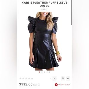 NEW - never worn PLEATHER PUFF SLEEVE
DRESS